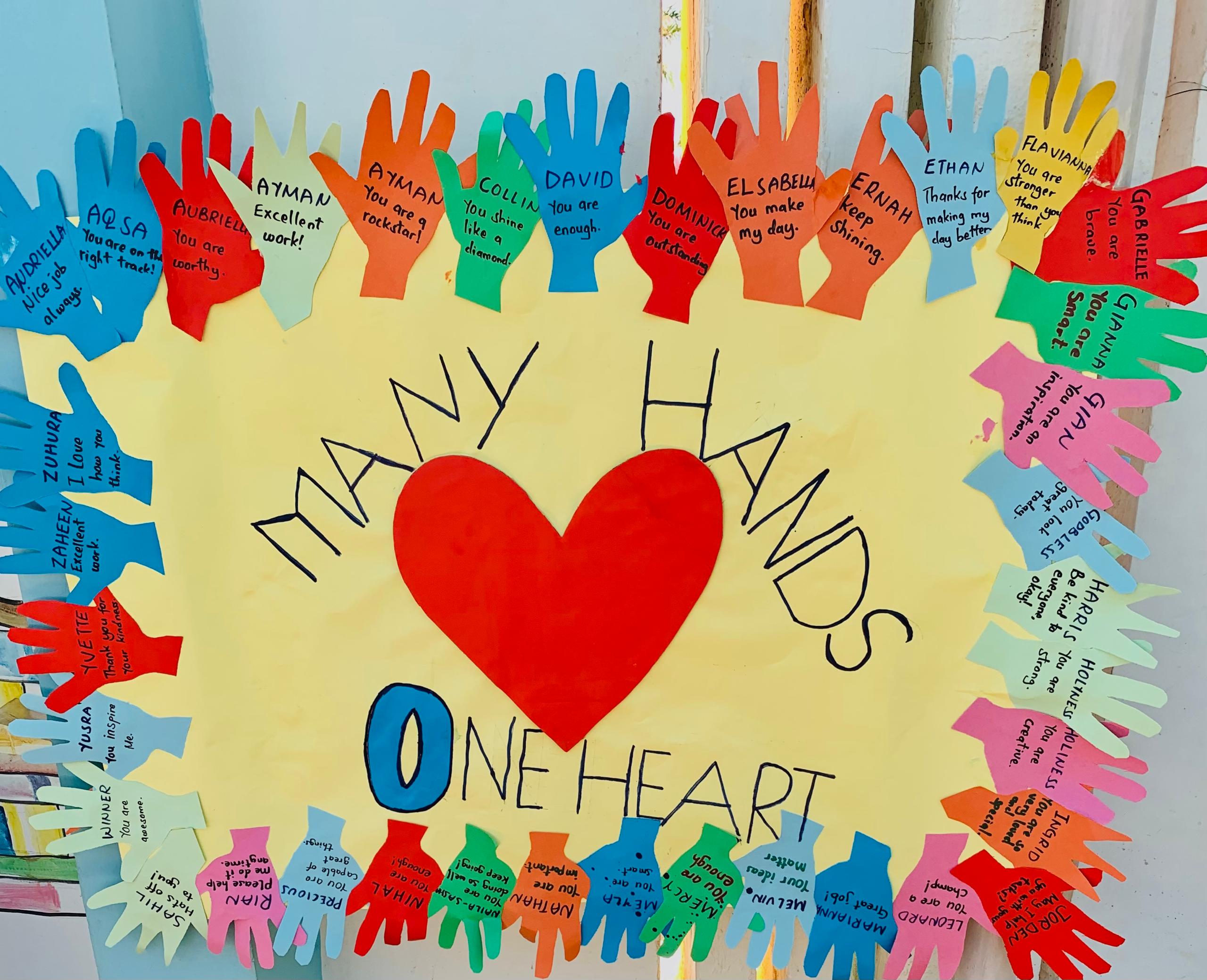 Many hands one heart and we choose kindness